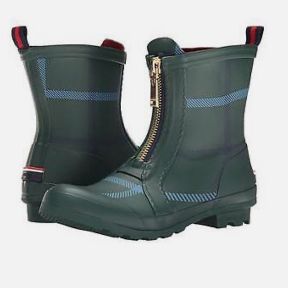 Tommy Hilfiger Women's Rian 2 Faux Fur Closed Toe Mid Calf Cold Weather Boots Green Size 6 M